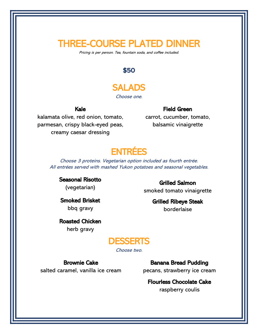 Parivate dining menu 5