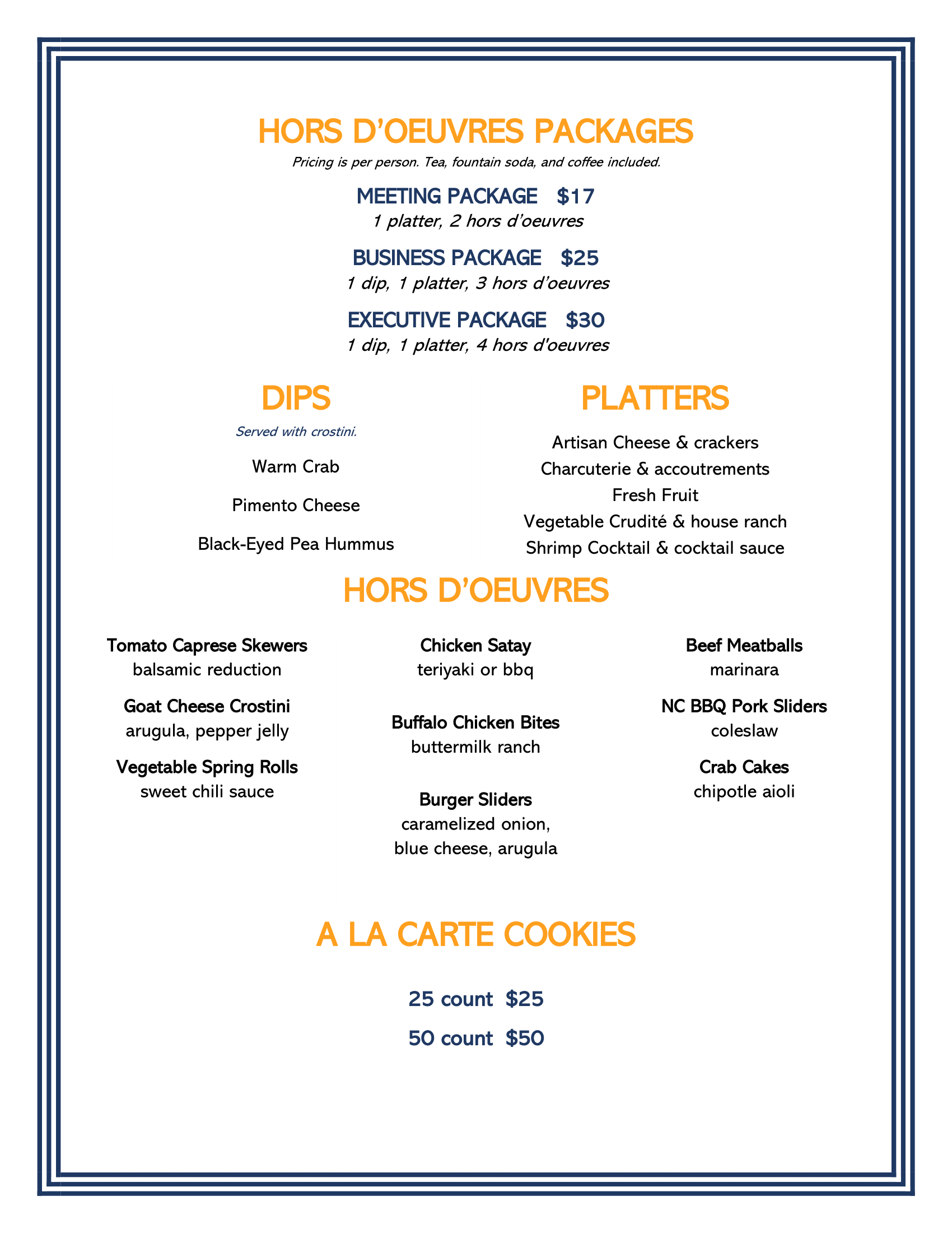 Parivate dining menu 3