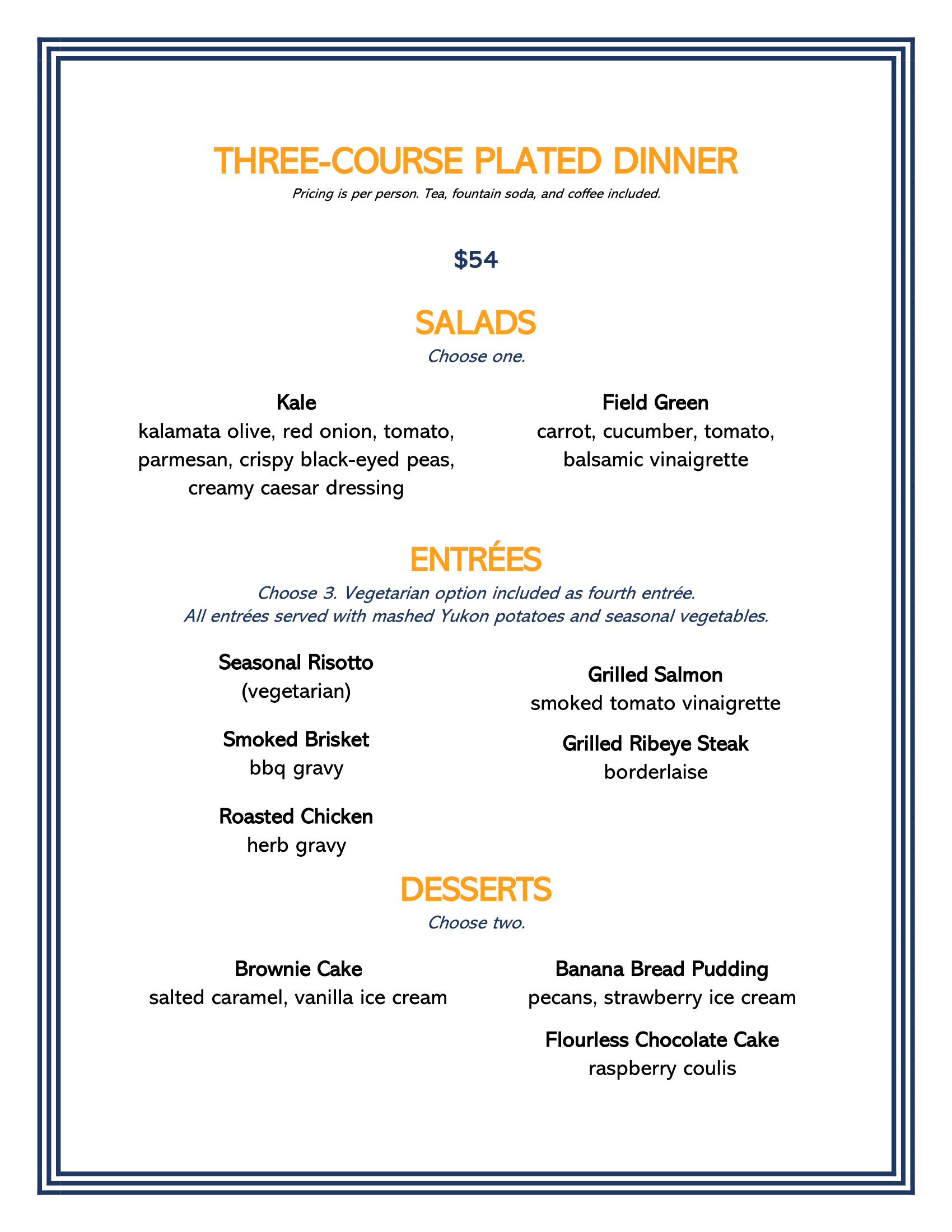 Parivate dining menu 5