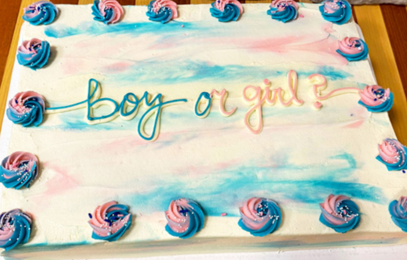 Gender Reveal cake