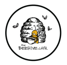 The Beehive Cafe logo scroll