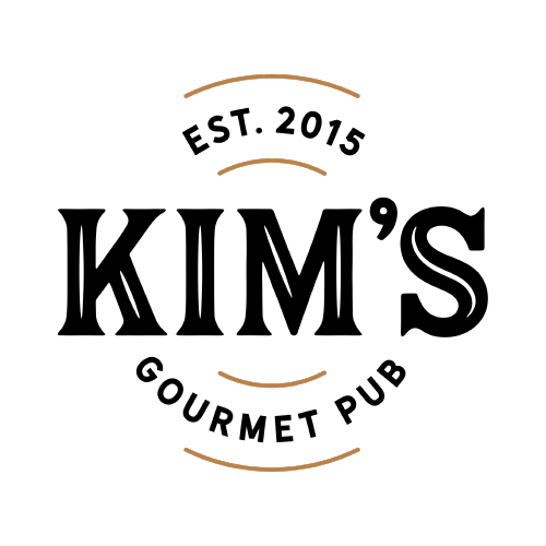 Kim's Gourmet Pub logo scroll