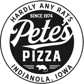Pete's Pizza logo scroll