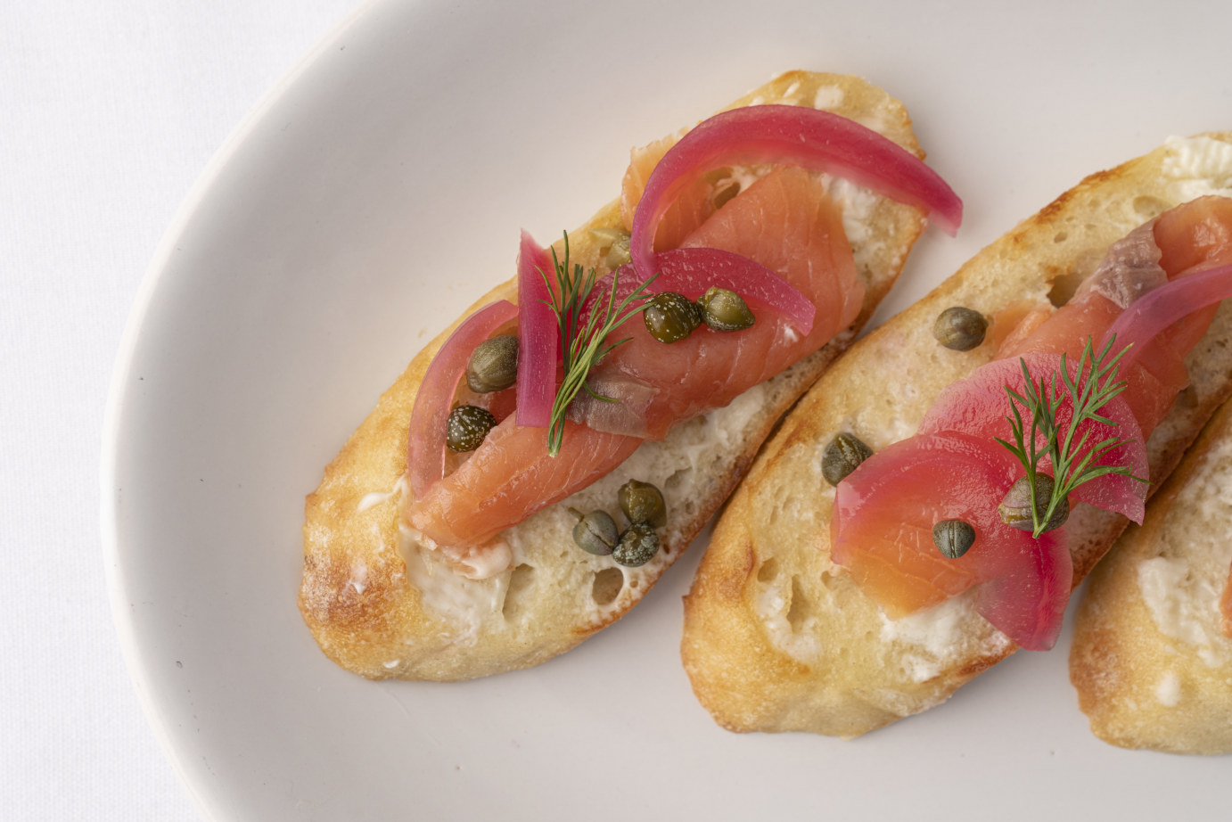 Salmon bruschetta