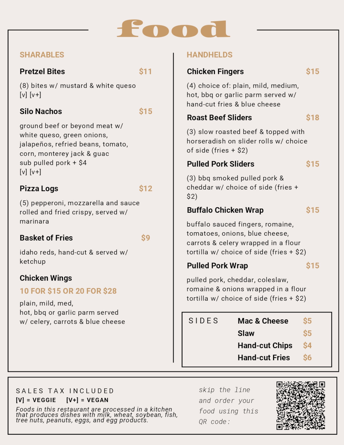 Restaurant Menu, page 3