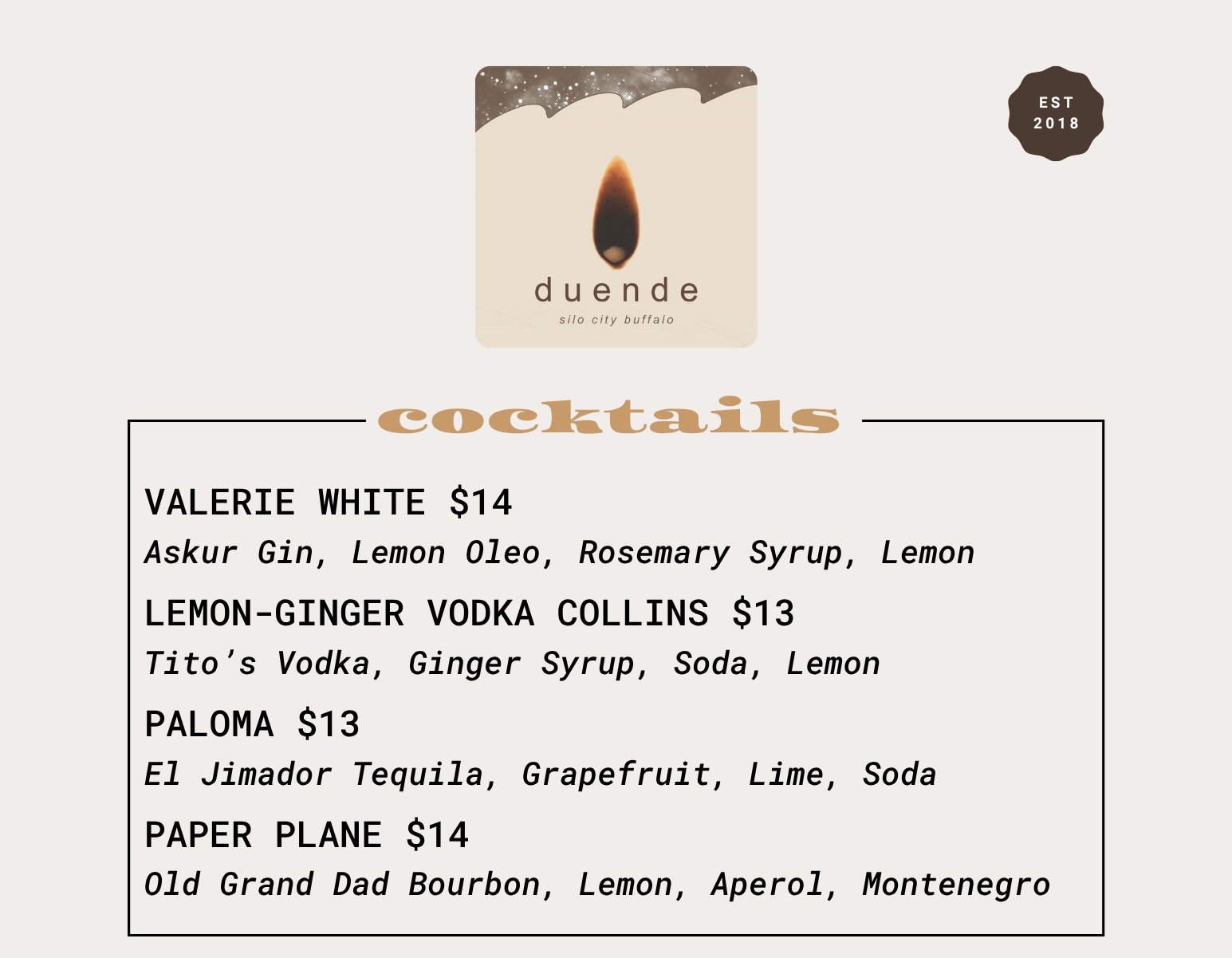 Restaurant Menu, page 4