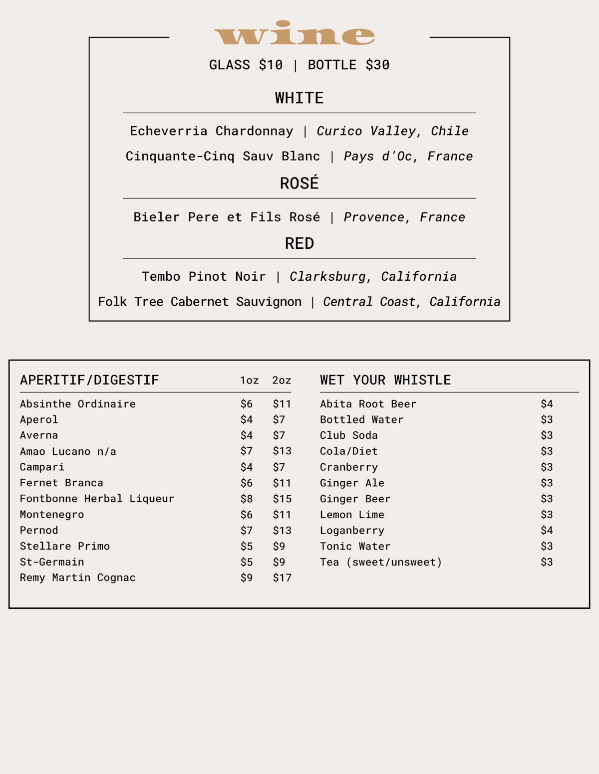Restaurant Menu, page 4