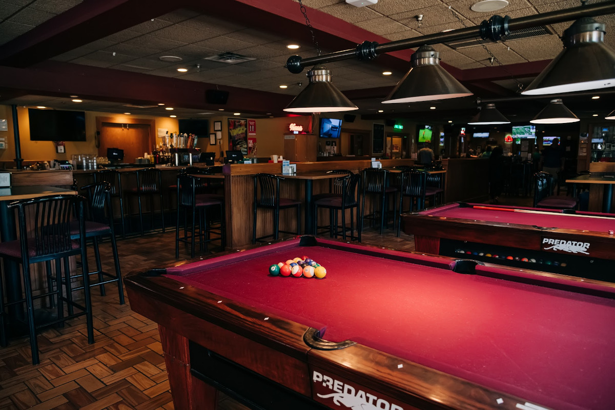 Drac's pub interior with billiards