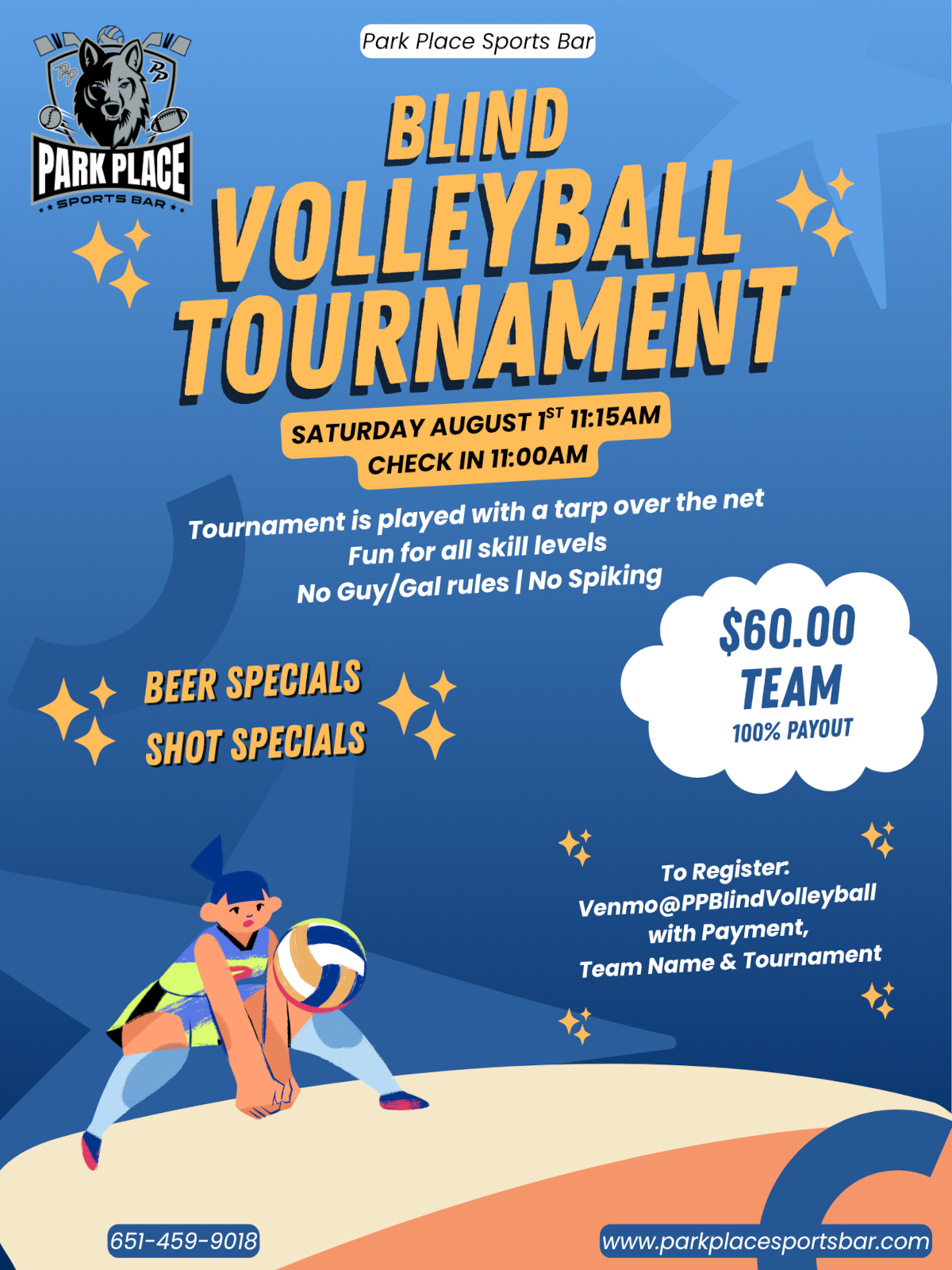 Blind voleyball tournament