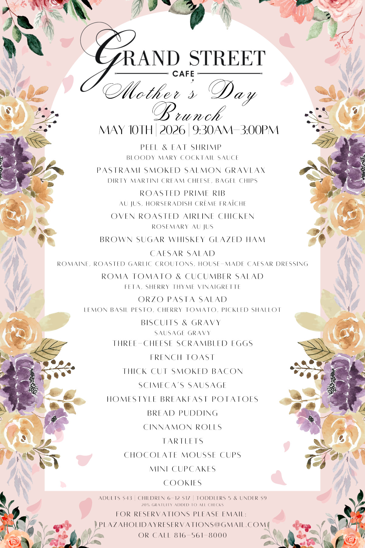 Grand Street Cafe - Mother's Day Brunch