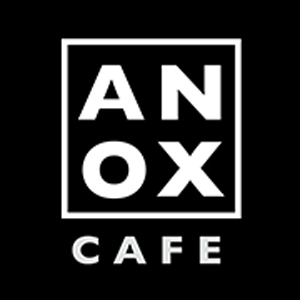 An Ox Cafe logo scroll